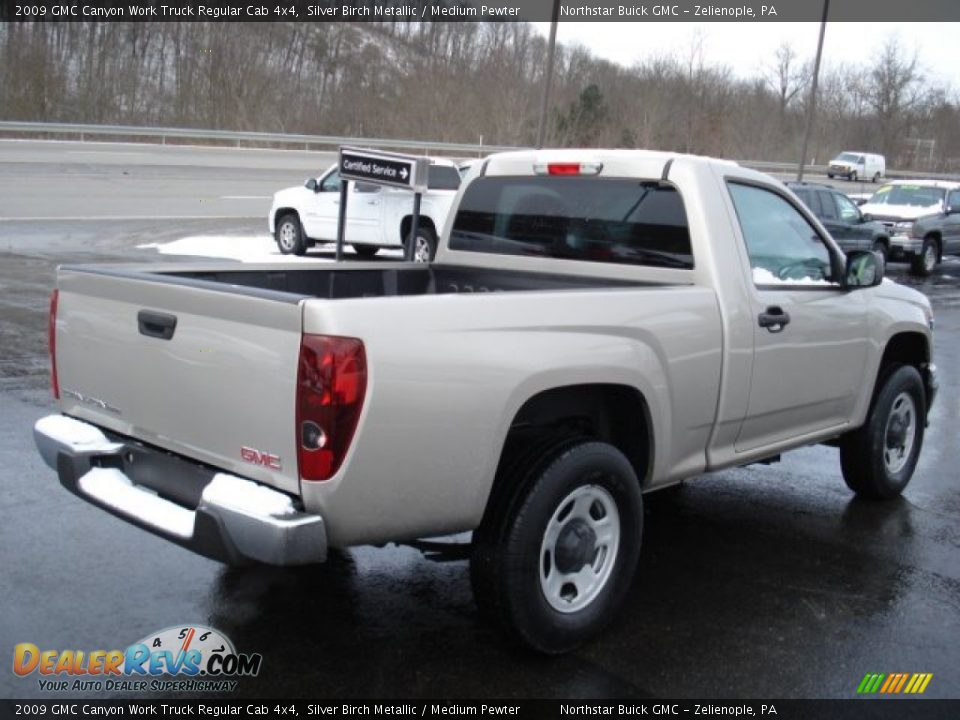 2009 GMC Canyon Work Truck Regular Cab 4x4 Silver Birch Metallic / Medium Pewter Photo #6