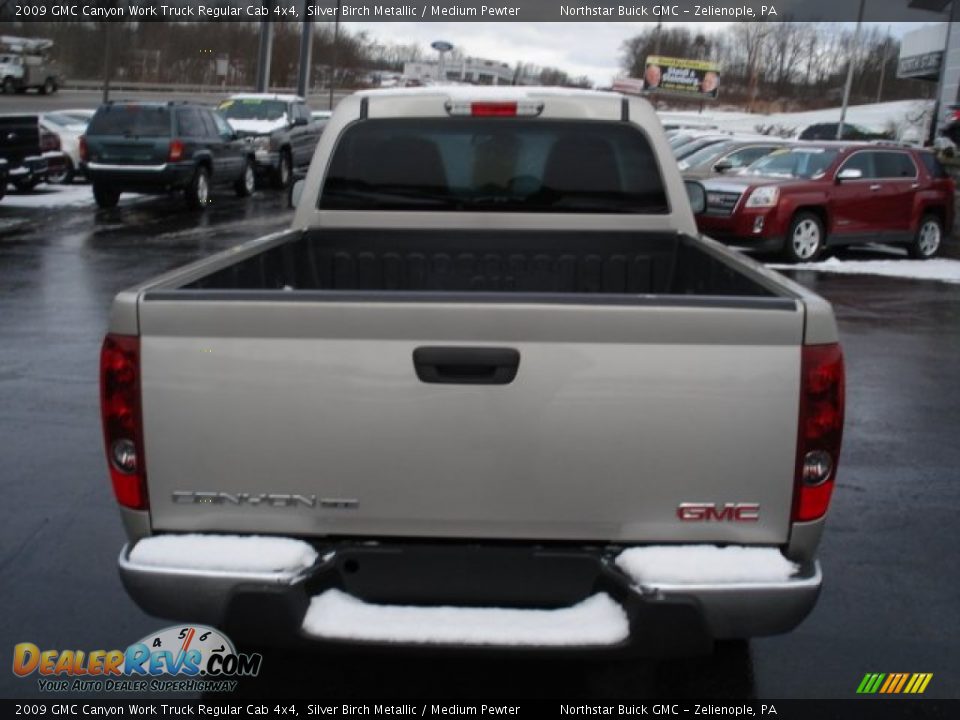 2009 GMC Canyon Work Truck Regular Cab 4x4 Silver Birch Metallic / Medium Pewter Photo #7