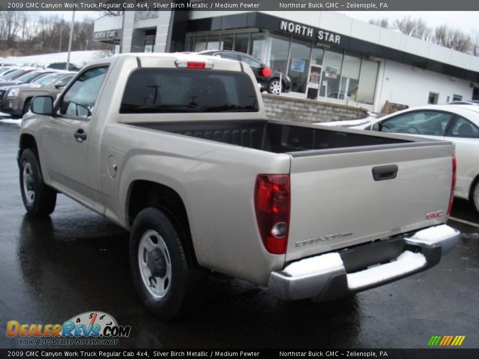 2009 GMC Canyon Work Truck Regular Cab 4x4 Silver Birch Metallic / Medium Pewter Photo #8