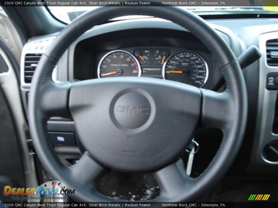 2009 GMC Canyon Work Truck Regular Cab 4x4 Steering Wheel Photo #18