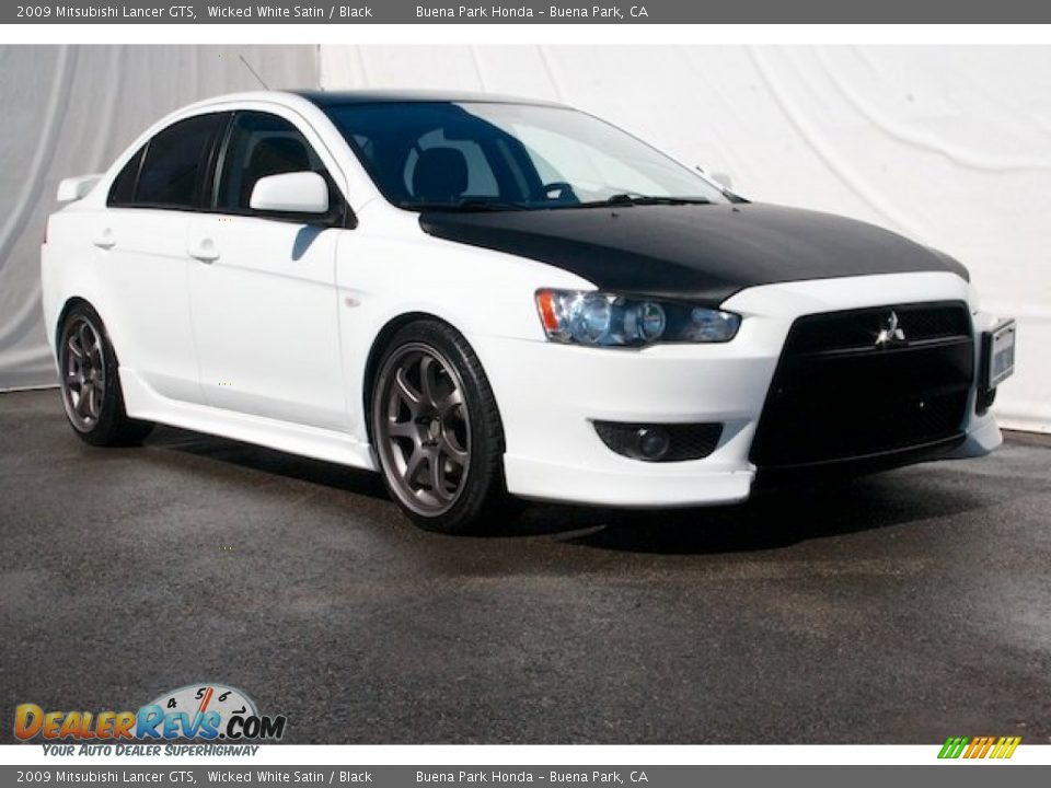 2009 Mitsubishi Lancer GTS Wicked White Satin / Black Photo #1