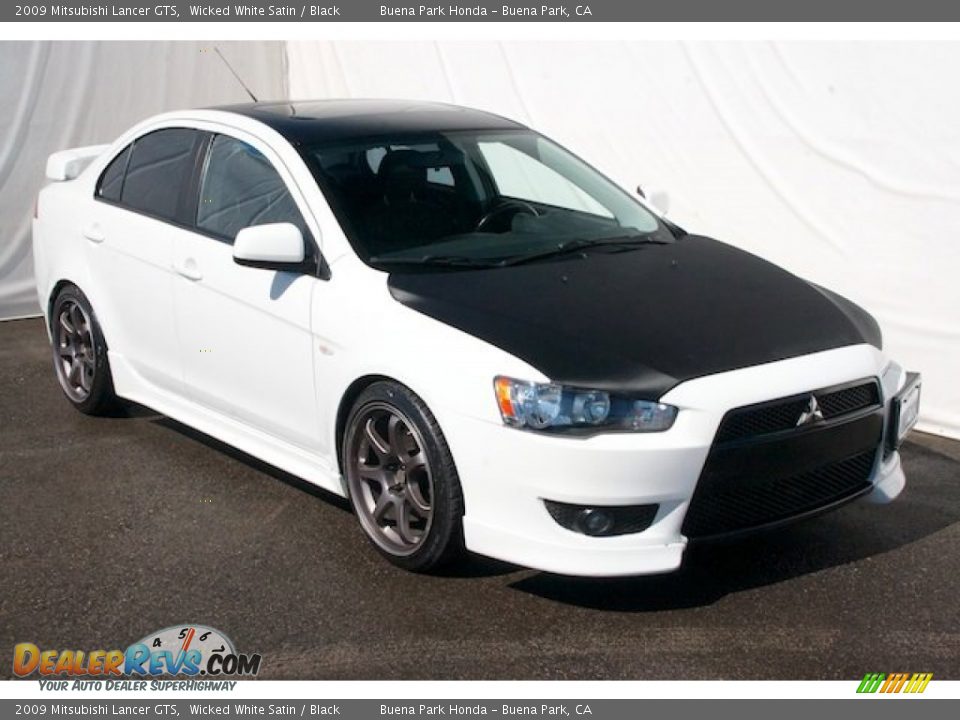 2009 Mitsubishi Lancer GTS Wicked White Satin / Black Photo #6