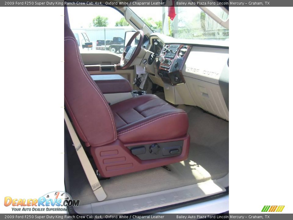 2009 Ford F250 Super Duty King Ranch Crew Cab 4x4 Oxford White / Chaparral Leather Photo #10