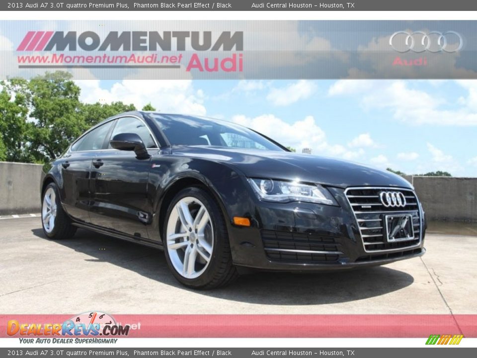 2013 Audi A7 3.0T quattro Premium Plus Phantom Black Pearl Effect / Black Photo #1