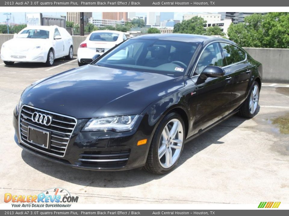 2013 Audi A7 3.0T quattro Premium Plus Phantom Black Pearl Effect / Black Photo #3