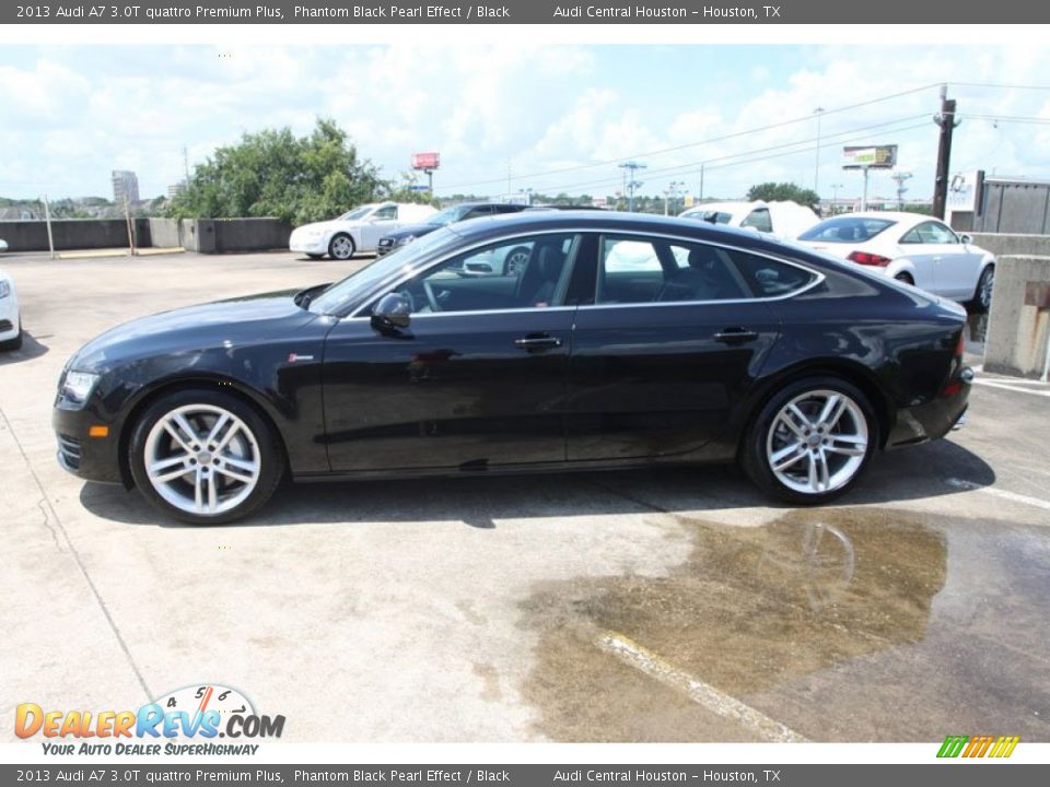 2013 Audi A7 3.0T quattro Premium Plus Phantom Black Pearl Effect / Black Photo #5