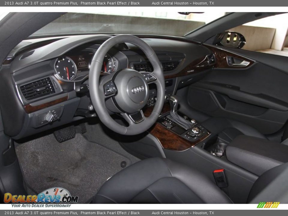 2013 Audi A7 3.0T quattro Premium Plus Phantom Black Pearl Effect / Black Photo #15