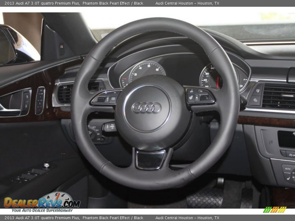 2013 Audi A7 3.0T quattro Premium Plus Phantom Black Pearl Effect / Black Photo #21