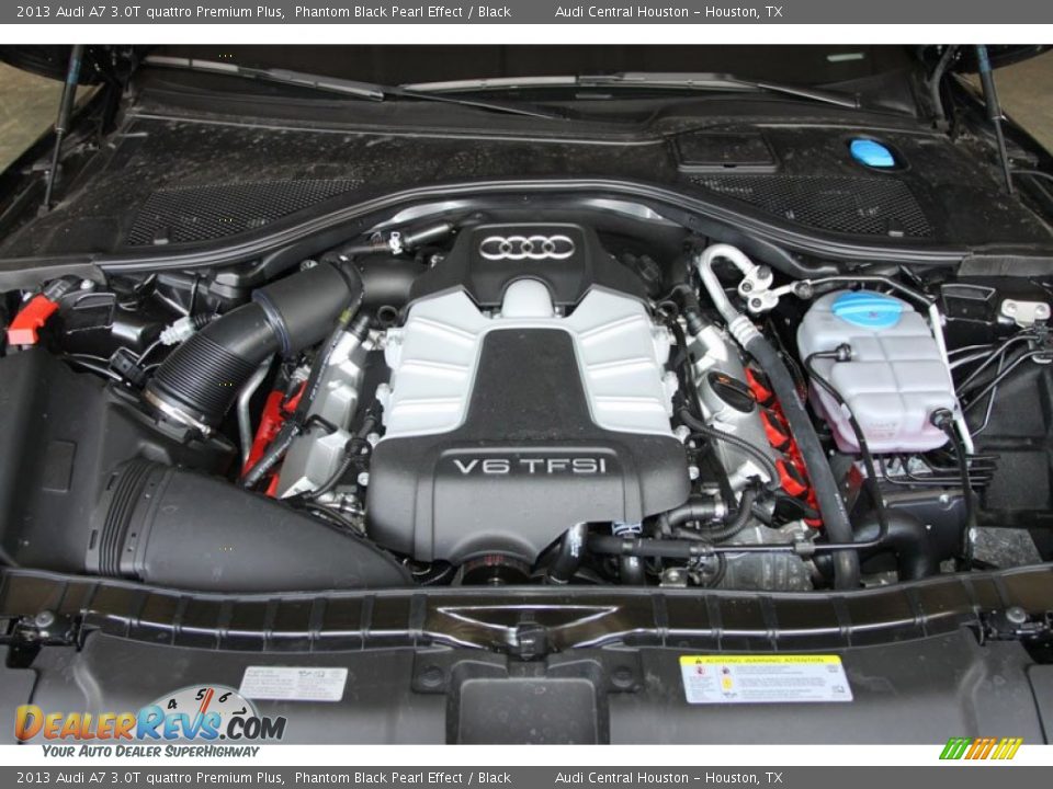 2013 Audi A7 3.0T quattro Premium Plus Phantom Black Pearl Effect / Black Photo #28