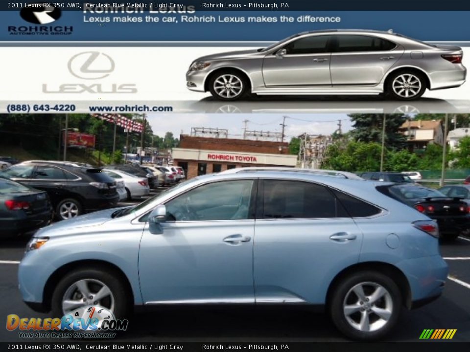 2011 Lexus RX 350 AWD Cerulean Blue Metallic / Light Gray Photo #1