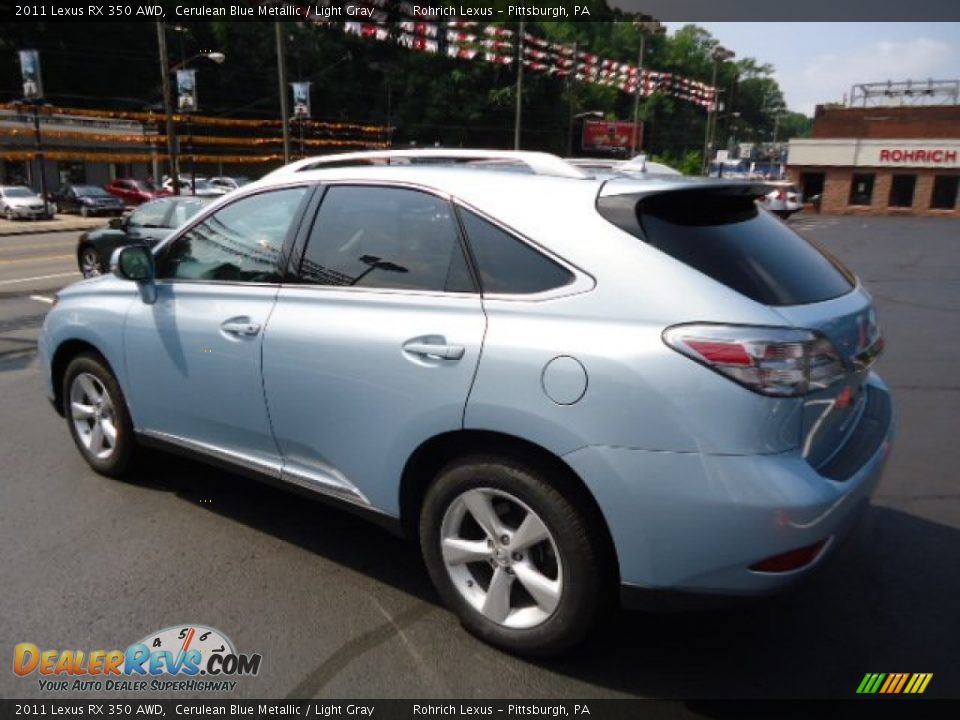 2011 Lexus RX 350 AWD Cerulean Blue Metallic / Light Gray Photo #2