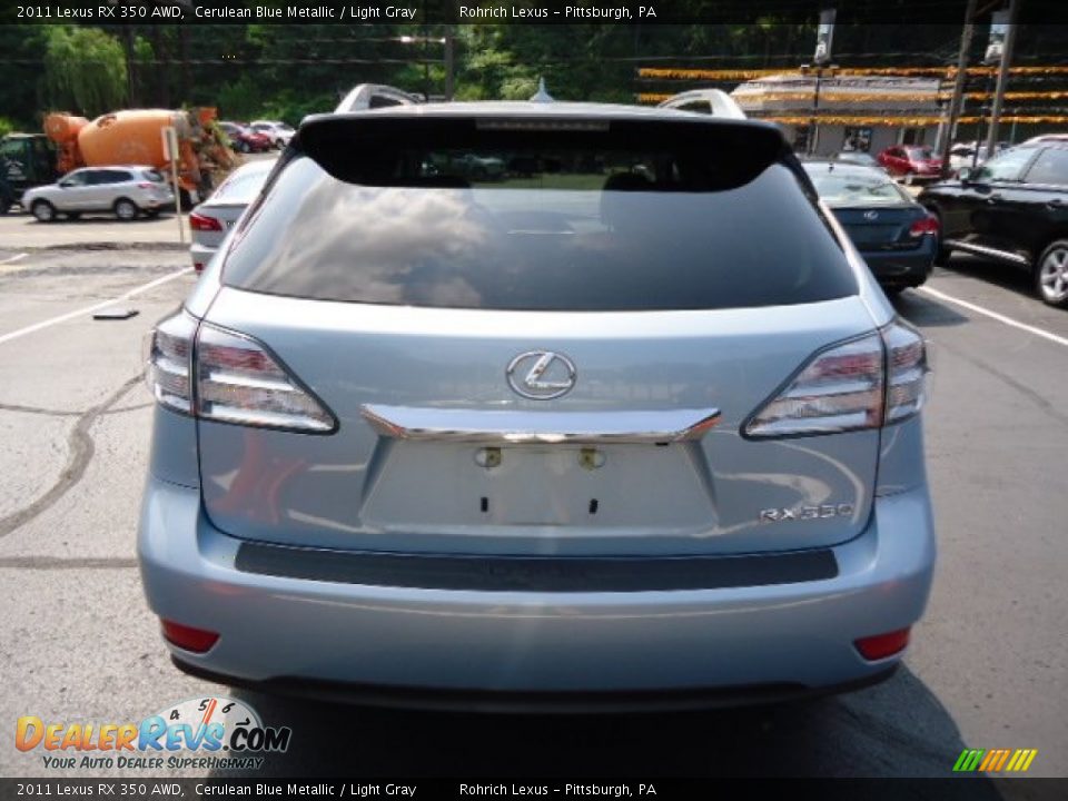 2011 Lexus RX 350 AWD Cerulean Blue Metallic / Light Gray Photo #3