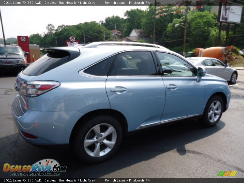 2011 Lexus RX 350 AWD Cerulean Blue Metallic / Light Gray Photo #4