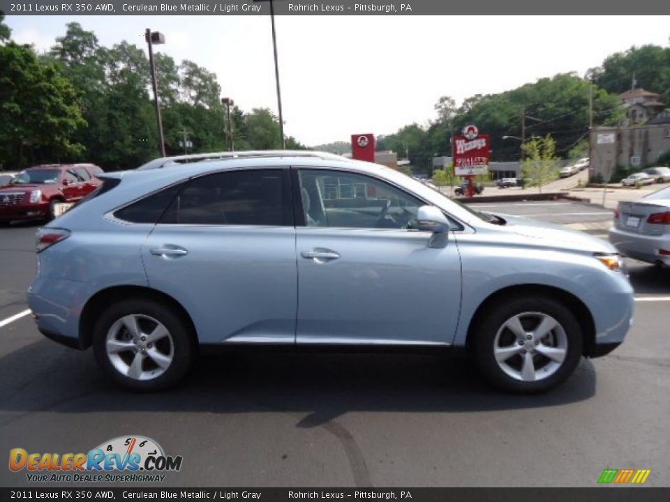 2011 Lexus RX 350 AWD Cerulean Blue Metallic / Light Gray Photo #5