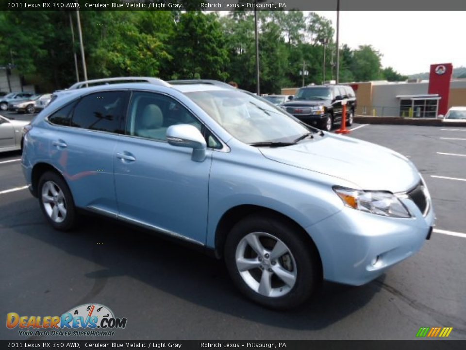 2011 Lexus RX 350 AWD Cerulean Blue Metallic / Light Gray Photo #6