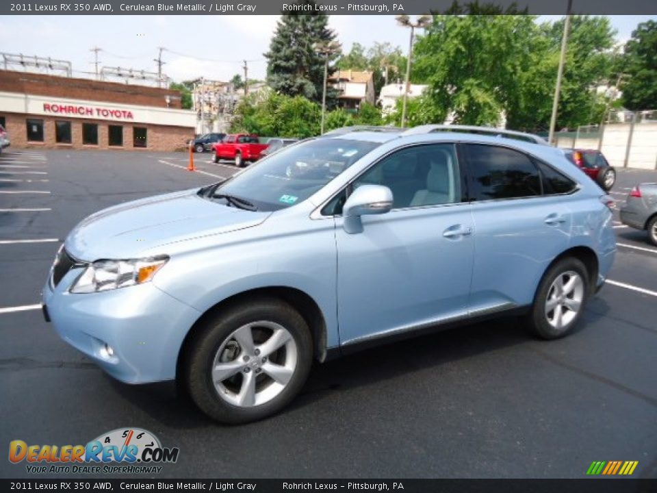 2011 Lexus RX 350 AWD Cerulean Blue Metallic / Light Gray Photo #8