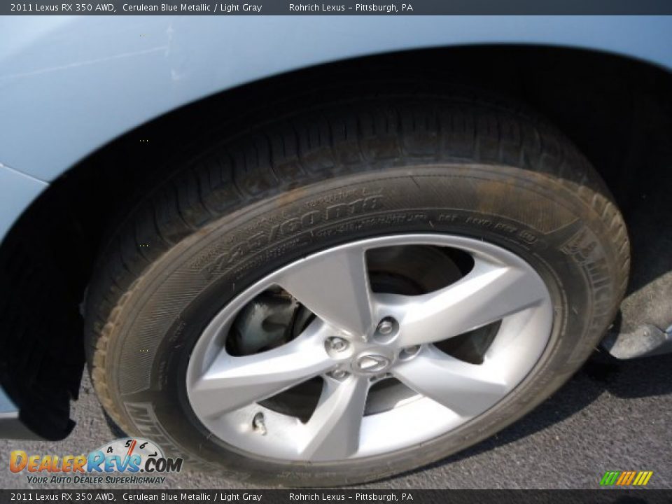 2011 Lexus RX 350 AWD Cerulean Blue Metallic / Light Gray Photo #9