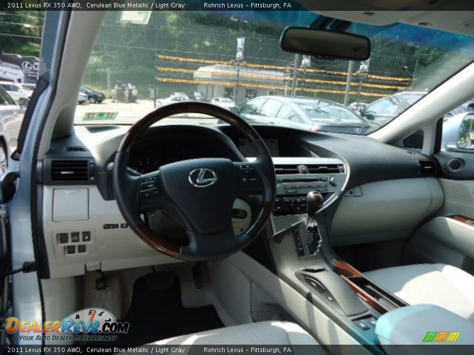 2011 Lexus RX 350 AWD Cerulean Blue Metallic / Light Gray Photo #12