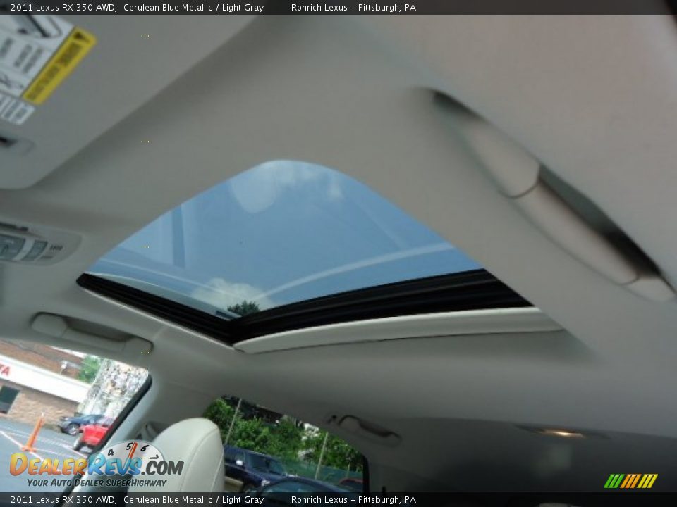 2011 Lexus RX 350 AWD Cerulean Blue Metallic / Light Gray Photo #15