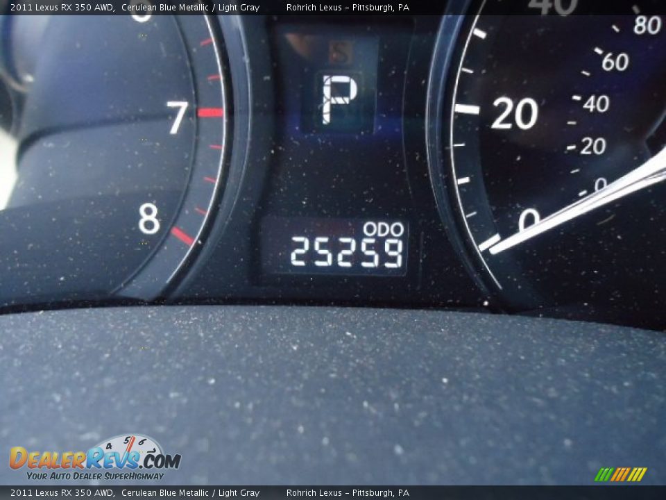 2011 Lexus RX 350 AWD Cerulean Blue Metallic / Light Gray Photo #20