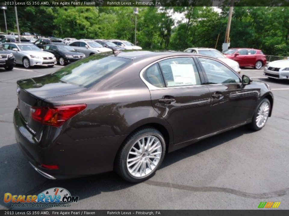 2013 Lexus GS 350 AWD Fire Agate Pearl / Flaxen Photo #4