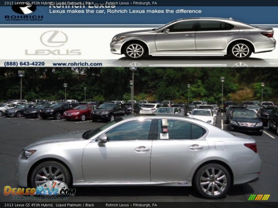 2013 Lexus GS 450h Hybrid Liquid Platinum / Black Photo #1