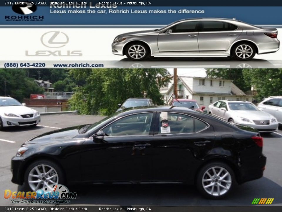2012 Lexus IS 250 AWD Obsidian Black / Black Photo #1