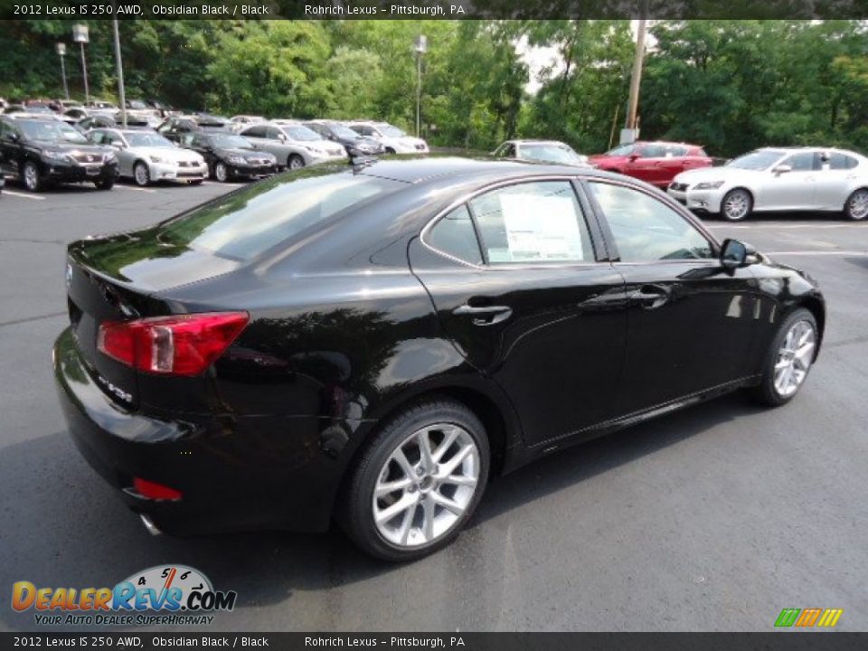 2012 Lexus IS 250 AWD Obsidian Black / Black Photo #4