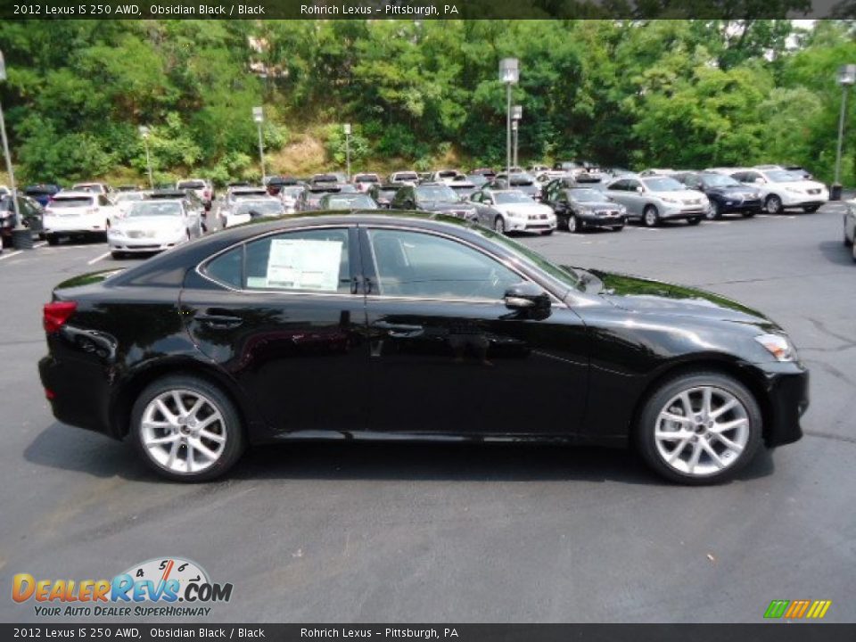 2012 Lexus IS 250 AWD Obsidian Black / Black Photo #5
