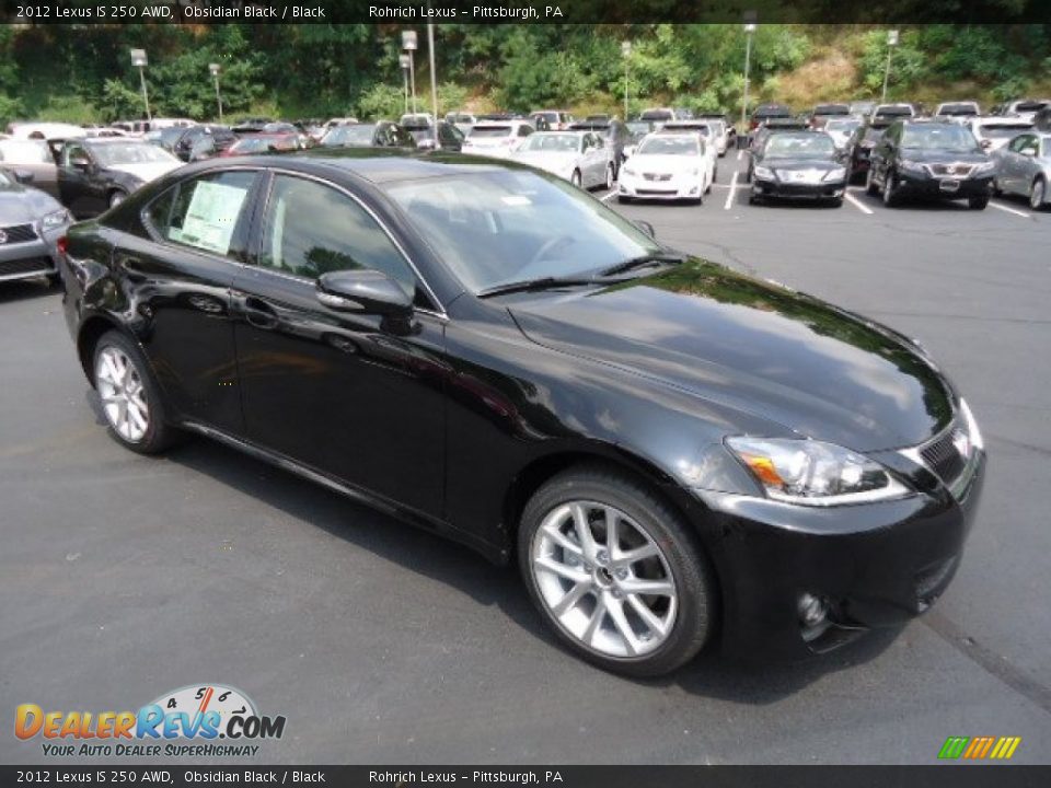 2012 Lexus IS 250 AWD Obsidian Black / Black Photo #6