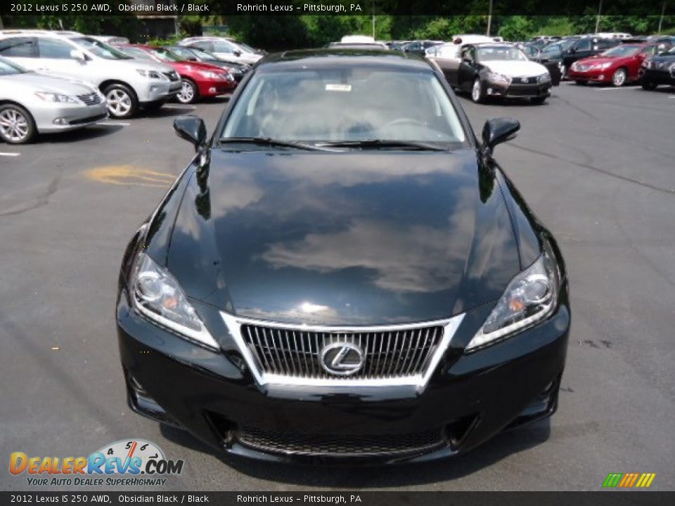 2012 Lexus IS 250 AWD Obsidian Black / Black Photo #7