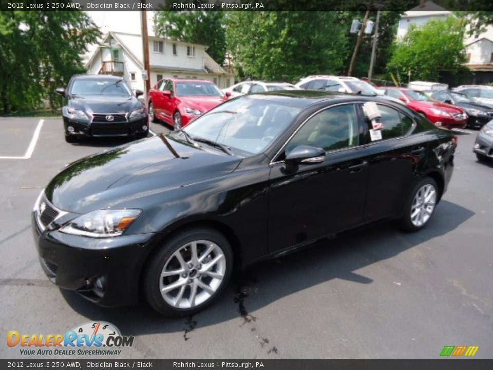 2012 Lexus IS 250 AWD Obsidian Black / Black Photo #8