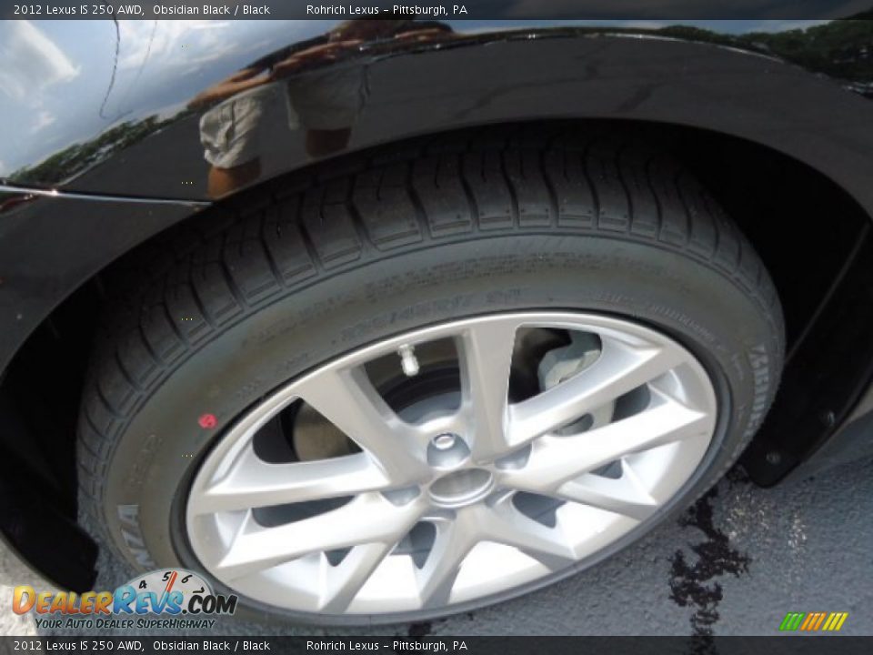 2012 Lexus IS 250 AWD Obsidian Black / Black Photo #9
