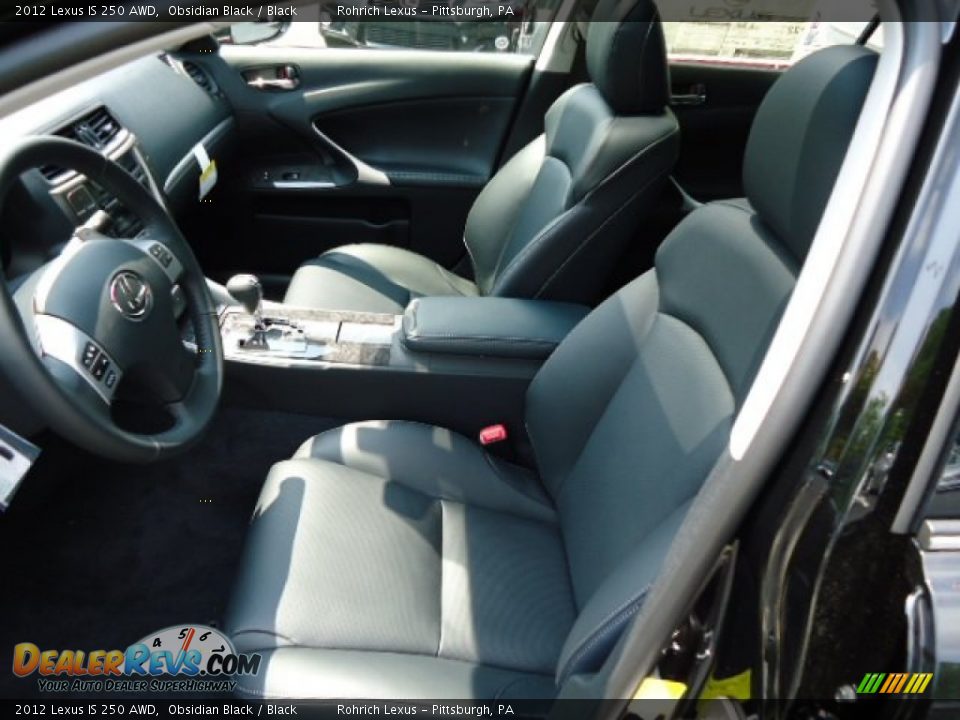 2012 Lexus IS 250 AWD Obsidian Black / Black Photo #10