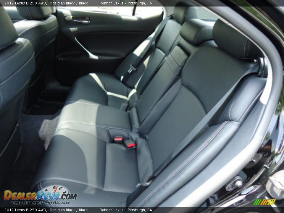2012 Lexus IS 250 AWD Obsidian Black / Black Photo #11