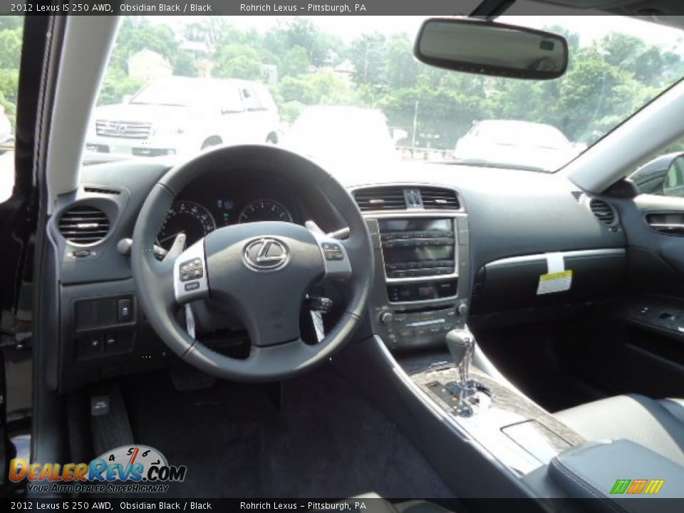 2012 Lexus IS 250 AWD Obsidian Black / Black Photo #12