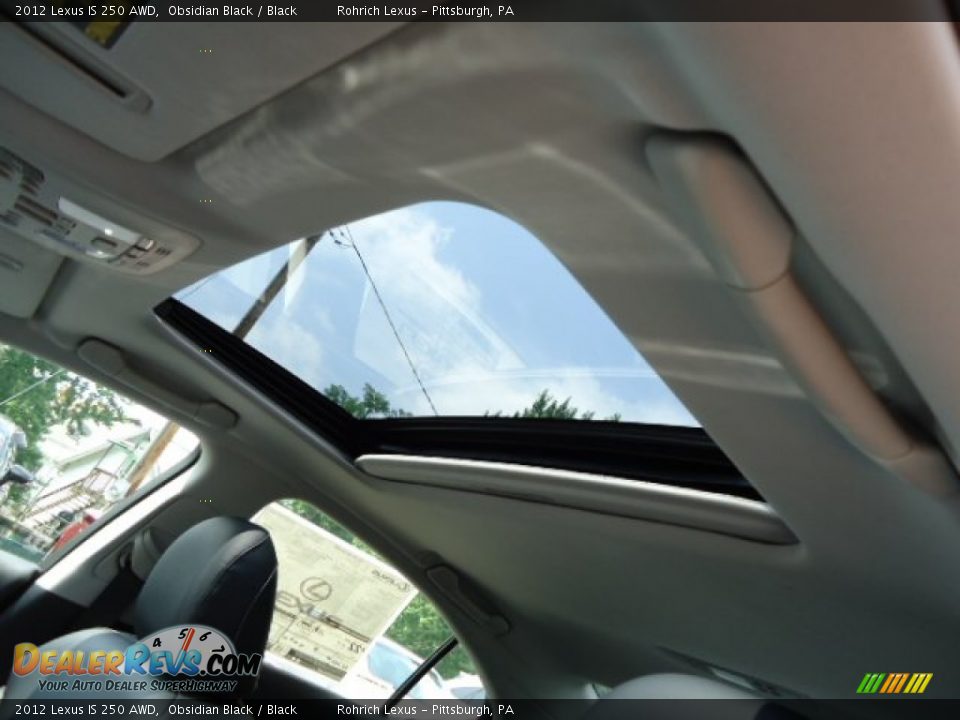 2012 Lexus IS 250 AWD Obsidian Black / Black Photo #16