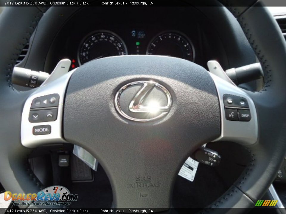 2012 Lexus IS 250 AWD Obsidian Black / Black Photo #18