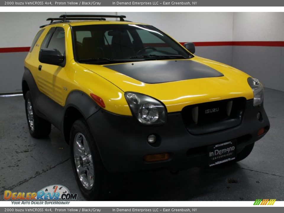 2000 Isuzu VehiCROSS 4x4 Proton Yellow / Black/Gray Photo #2