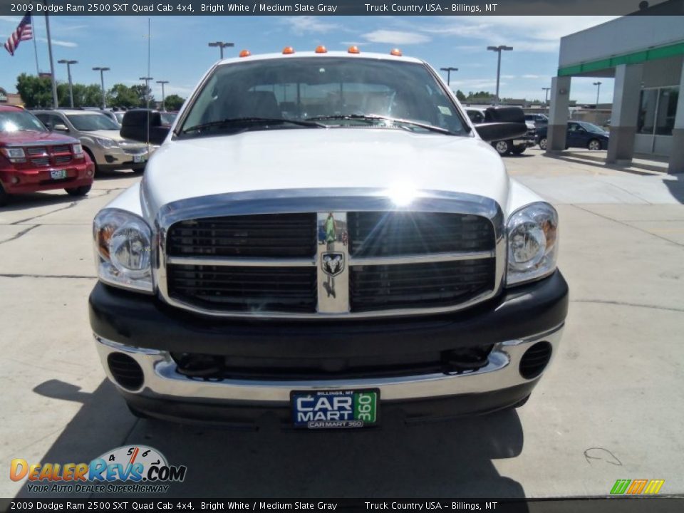 2009 Dodge Ram 2500 SXT Quad Cab 4x4 Bright White / Medium Slate Gray Photo #2