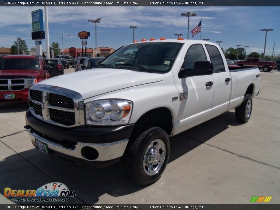 2009 Dodge Ram 2500 SXT Quad Cab 4x4 Bright White / Medium Slate Gray Photo #5