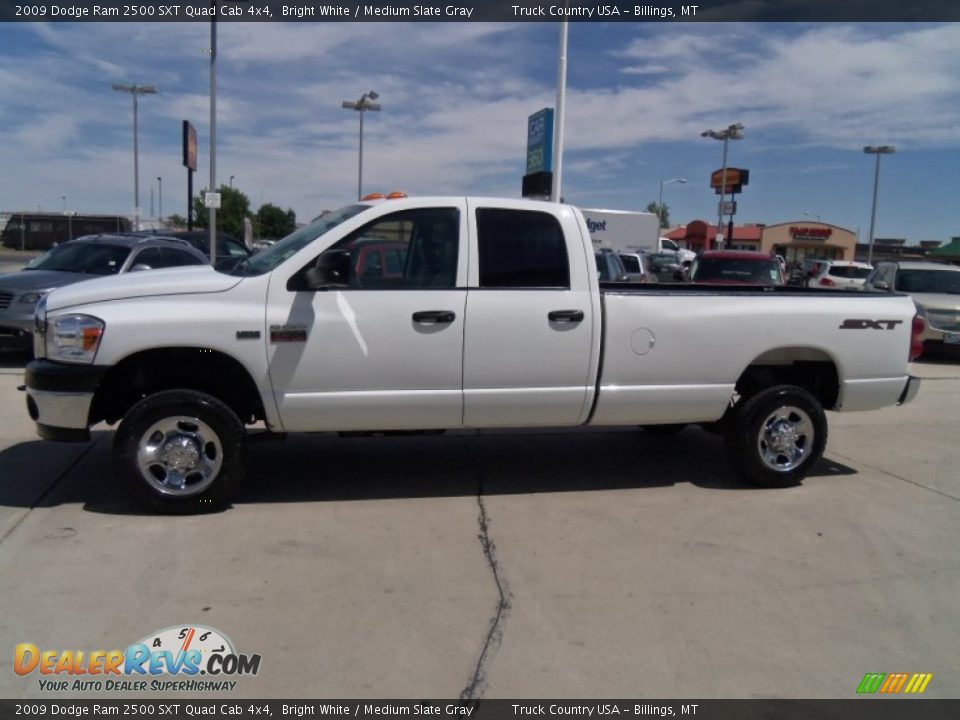 2009 Dodge Ram 2500 SXT Quad Cab 4x4 Bright White / Medium Slate Gray Photo #6