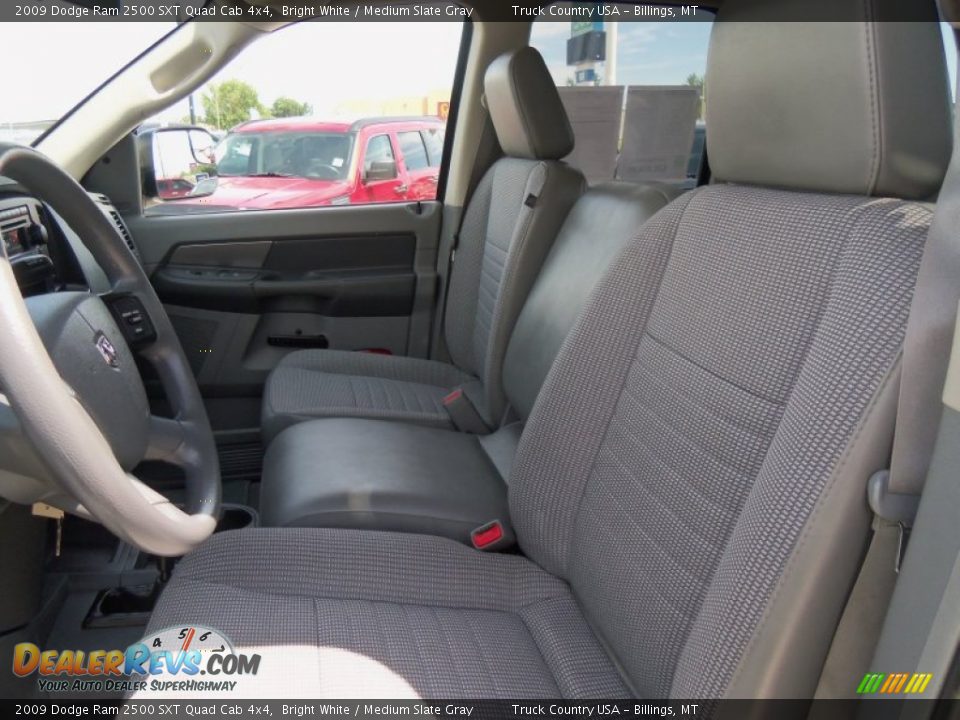 2009 Dodge Ram 2500 SXT Quad Cab 4x4 Bright White / Medium Slate Gray Photo #7