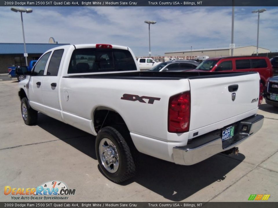 2009 Dodge Ram 2500 SXT Quad Cab 4x4 Bright White / Medium Slate Gray Photo #24
