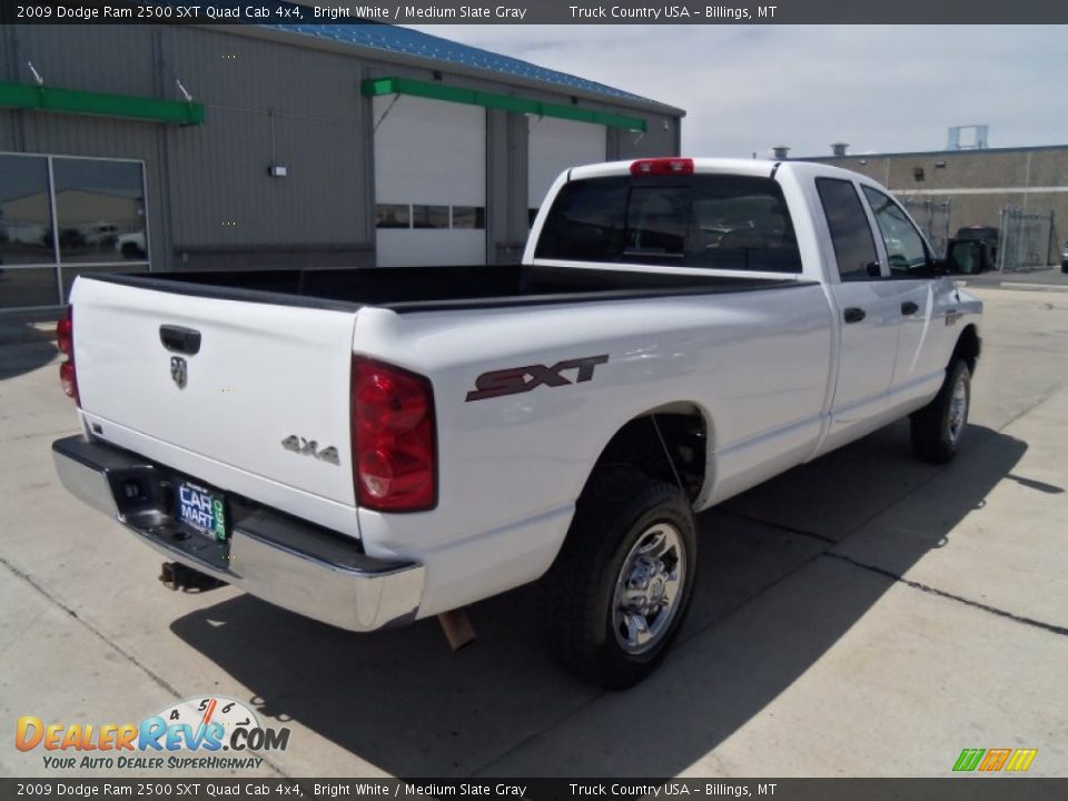 2009 Dodge Ram 2500 SXT Quad Cab 4x4 Bright White / Medium Slate Gray Photo #27
