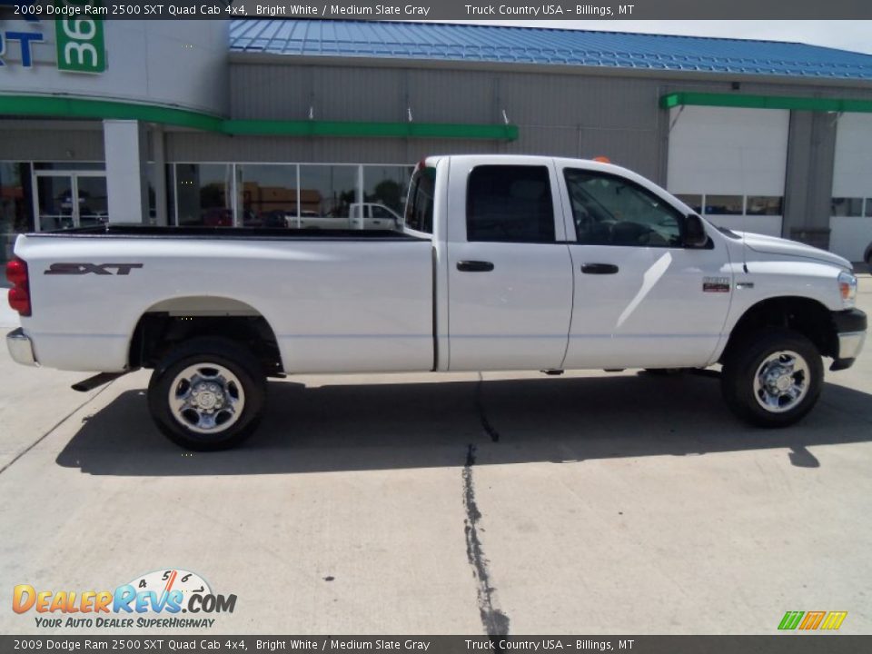 2009 Dodge Ram 2500 SXT Quad Cab 4x4 Bright White / Medium Slate Gray Photo #28