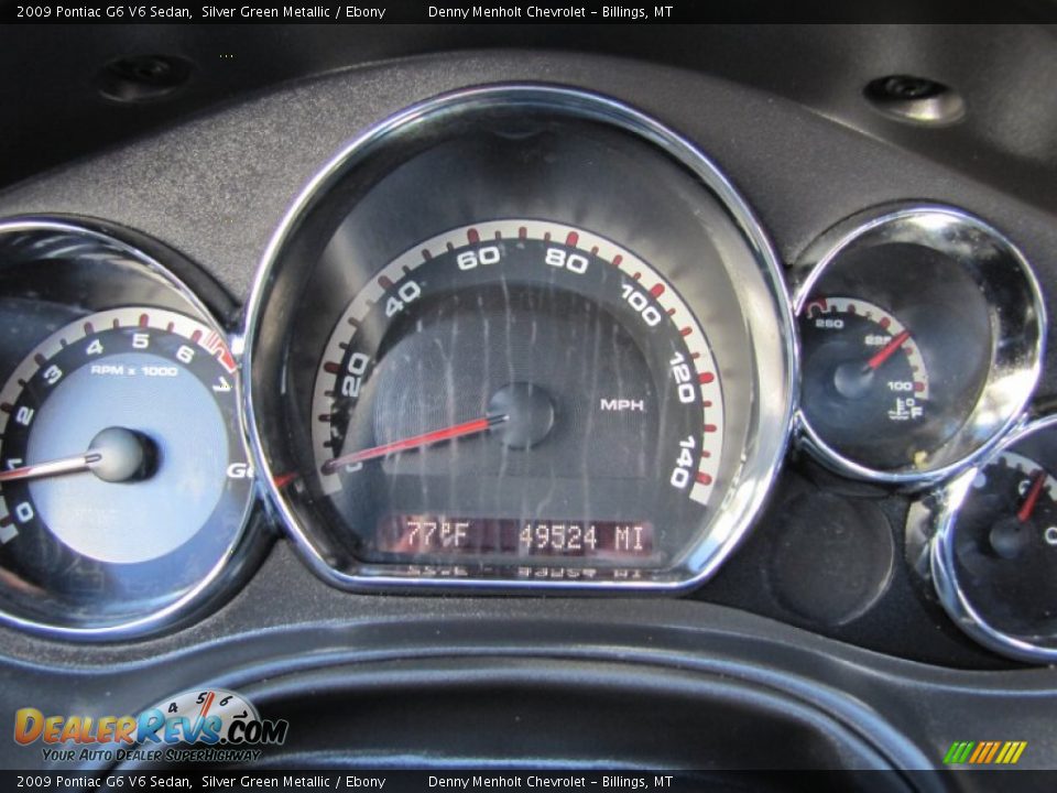 2009 Pontiac G6 V6 Sedan Silver Green Metallic / Ebony Photo #10