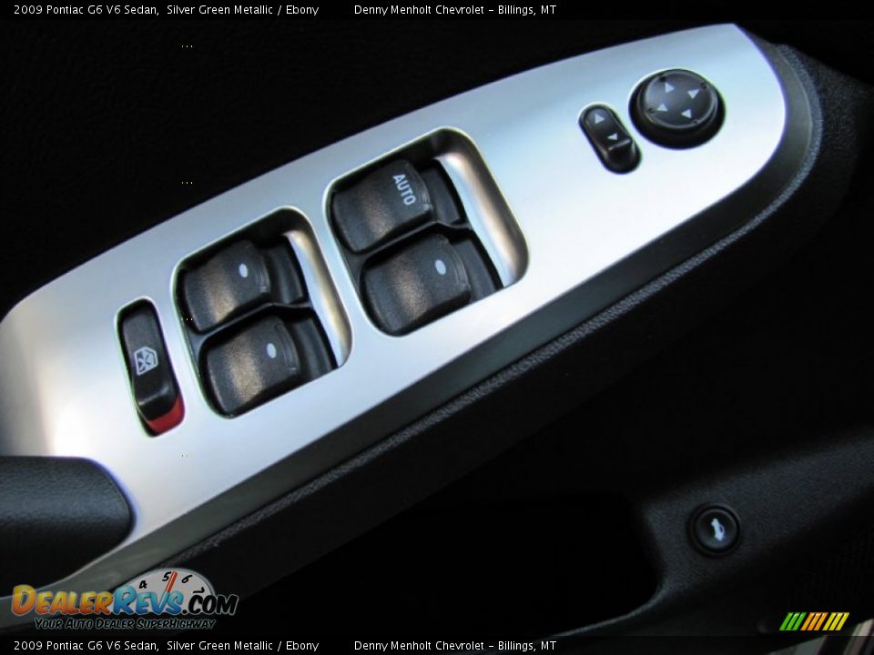 2009 Pontiac G6 V6 Sedan Silver Green Metallic / Ebony Photo #15