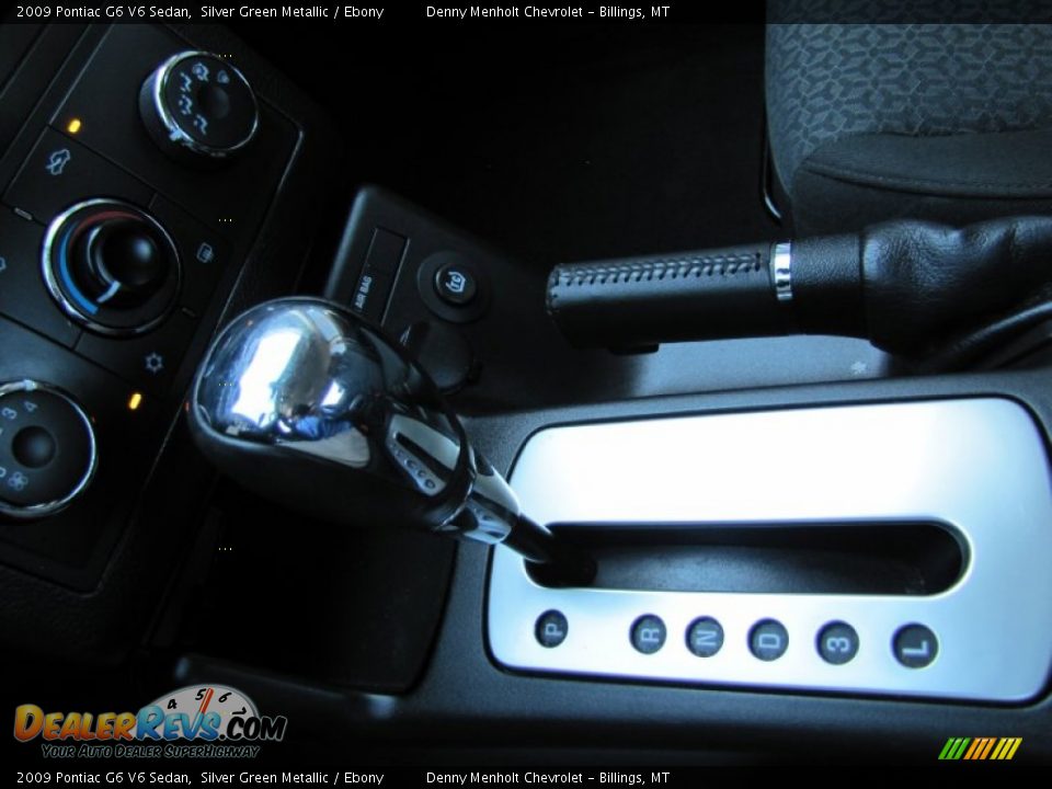 2009 Pontiac G6 V6 Sedan Silver Green Metallic / Ebony Photo #20