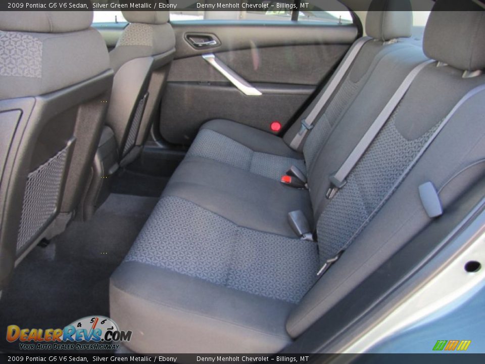 2009 Pontiac G6 V6 Sedan Silver Green Metallic / Ebony Photo #24